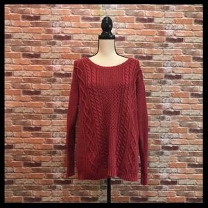 UO Coincidence + Chance Oversized Sweater Maroon